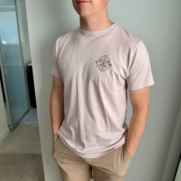 Volcom Short Sleeve Tee - Pink - Picture 1 of 5